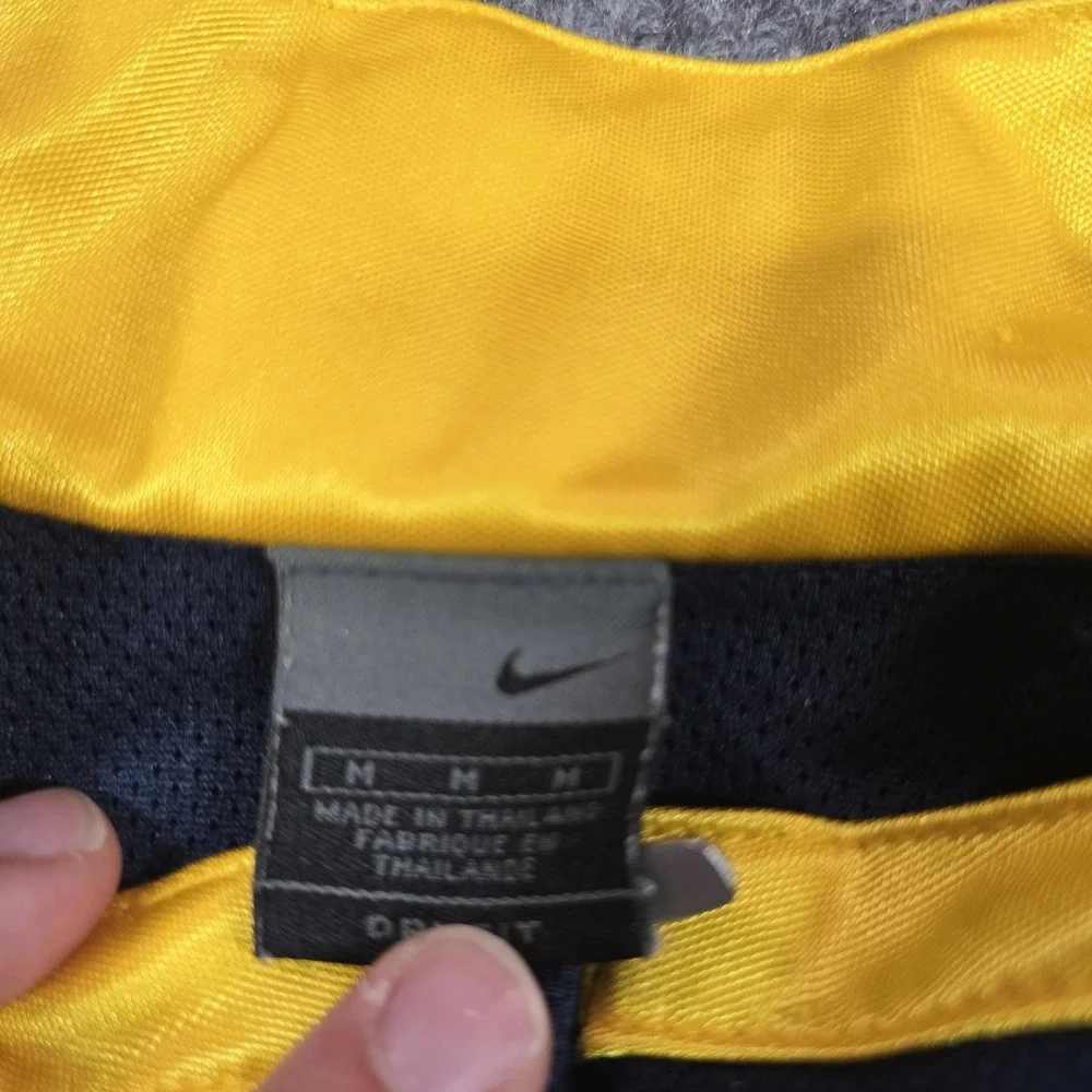 Nike Dri-FIT Pullover Shirt Mens‎ Medium Blue Yellow Quarter Zip Basketball Y2K